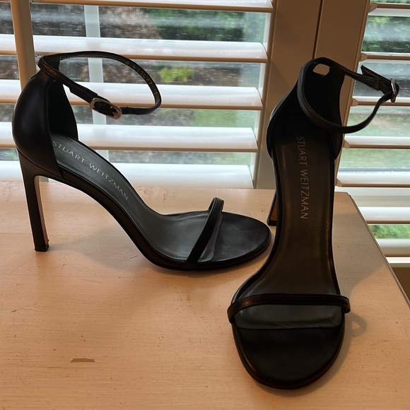 Stuart Weitzman Black Sandals - Picture 1 of 7